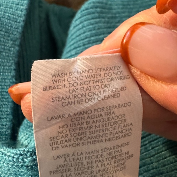 CAbi Teal Cardigan with Detachable Faux Fur Collar - Picture 7 of 9